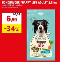 Hubo Hondenvoer happy life adult aanbieding