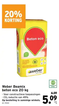 GAMMA Weber Beamix beton eco aanbieding