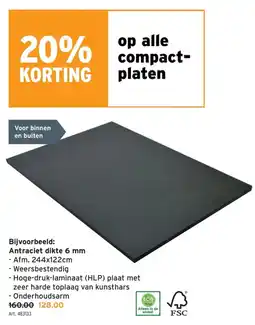 GAMMA Compact platen aanbieding
