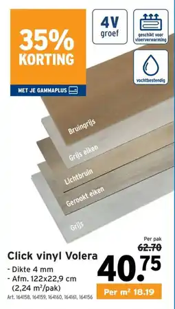 GAMMA Click vinyl Volera aanbieding