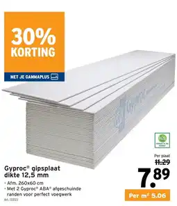 GAMMA Gyproc gipsplaat aanbieding