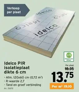 GAMMA Idelco PIR isolatieplaat aanbieding