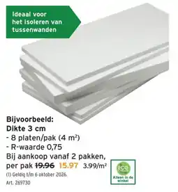 GAMMA platen voor isoleren van tussenwanden aanbieding