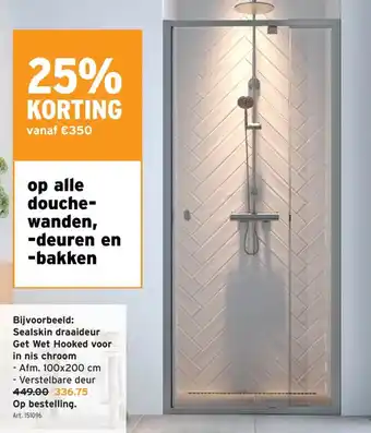 Douche-wanden, -deuren en -bakken