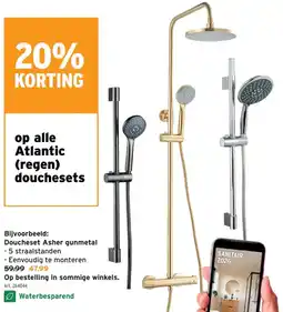 GAMMA Atlantic (regen) douchesets aanbieding