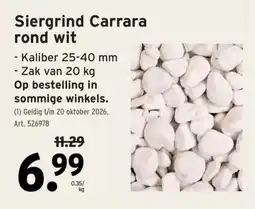 GAMMA Siergrind Carrara rond wit aanbieding