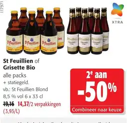 Colruyt St Feuillien of Grisette Bio aanbieding