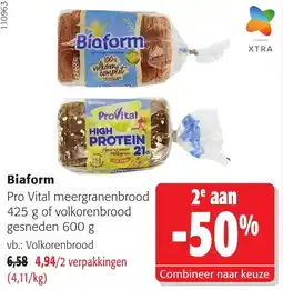 Colruyt Biaform Pro Vital meergranenbrood aanbieding