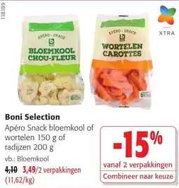 Colruyt Boni Selection Apéro Snack bloemkool of wortelen aanbieding