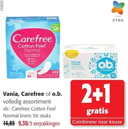 Colruyt Vania, Carefree of o.b. volledig assortiment aanbieding