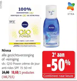 Colruyt Nivea alle gezichtsverzorging of -reiniging aanbieding