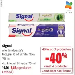 Colruyt Signal alle tandpasta's aanbieding