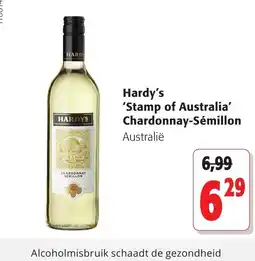 Colruyt Hardy's 'Stamp of Australia' Chardonnay-Sémillon aanbieding