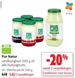 Colruyt Pur Natur vanilleyoghurt aanbieding