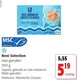 Colruyt Boni Selection roze garnalen aanbieding