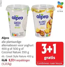 Colruyt Alpro alle plantaardige alternatieven voor yoghurt aanbieding