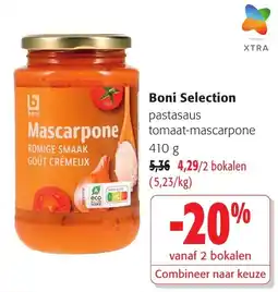 Colruyt Boni Selection pastasaus tomaat-mascarpone aanbieding