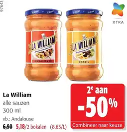 Colruyt La William alle sauzen aanbieding
