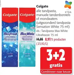 Colruyt Colgate alle tandpasta, manuele tandenborstels of mondwaters aanbieding