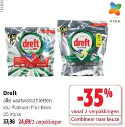 Colruyt Dreft alle vaatwastabletten aanbieding