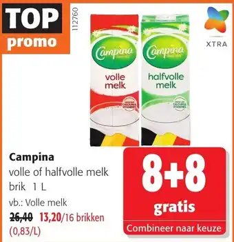 Campina volle of halfvolle melk