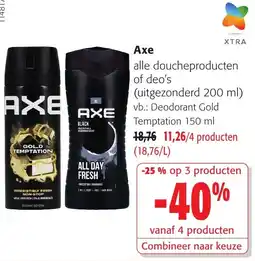 Colruyt Axe alle douche producten of deo's aanbieding