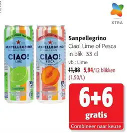 Colruyt Sanpellegrino Ciao! Lime of Pesca aanbieding