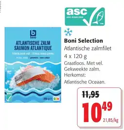 Colruyt Boni Selection Atlantische zalmfilet aanbieding