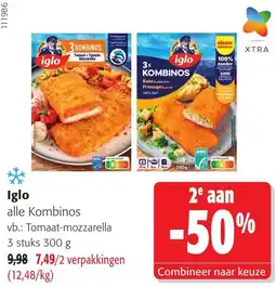 Colruyt Iglo alle Kombinos aanbieding