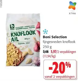 Colruyt Boni Selection fijngesneden knoflook aanbieding