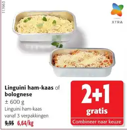 Colruyt Linguini ham-kaas of bolognese aanbieding