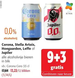 Colruyt alle alcoholvrije bieren in blik aanbieding