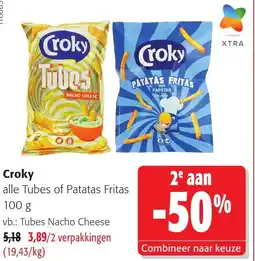 Colruyt Croky Tubes of Patatas Fritas aanbieding