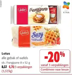 Colruyt Lotus alle gebak of wafels aanbieding
