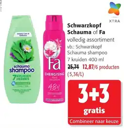 Colruyt Schwarzkopf Schauma of Fa shampoo aanbieding