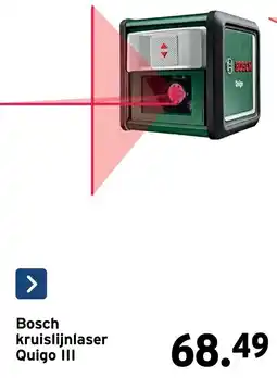 GAMMA bosch kruislijnlaser quigo iii aanbieding