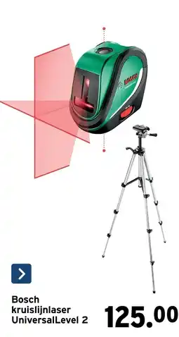 GAMMA Bosch kruislijnlaser universallevel 2 aanbieding