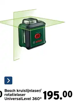 GAMMA bosch kruislijnlaser/rotatielaser universallevel 360° aanbieding