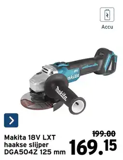 GAMMA makita 18v lxt haakse slijper aanbieding