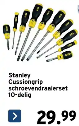 GAMMA Stanley cushiongrip schroevendraaierset aanbieding