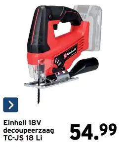 GAMMA einhell 18v decoupeerzaag tc-js 18 li aanbieding