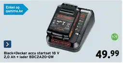 GAMMA Black+decker accu startset 18 v aanbieding