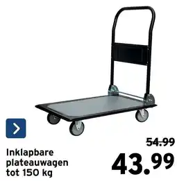 GAMMA Inklapbare plateauwagen aanbieding