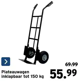 GAMMA Plateauwagen inklapbaar tot 150 kg aanbieding