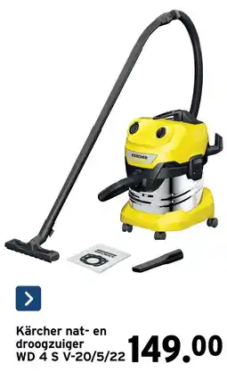 GAMMA Kärcher nat- en droogzuiger aanbieding