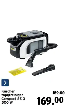 GAMMA Kärcher tapijtreiniger Compact SE 3 aanbieding