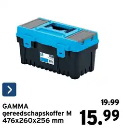 GAMMA gamma gereedschapskoffer m aanbieding