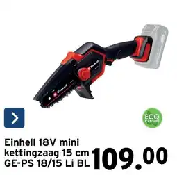 GAMMA Einhell 18v mini kettingzaag 15 cm aanbieding