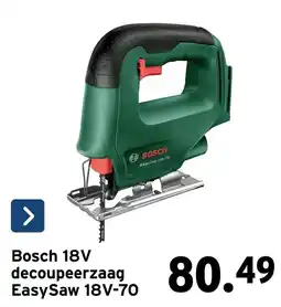 GAMMA bosch 18v decoupeerzaag easysaw 18v-70 aanbieding