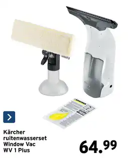 GAMMA Kärcher ruitenwasserset Window Vac WV 1 Plus aanbieding